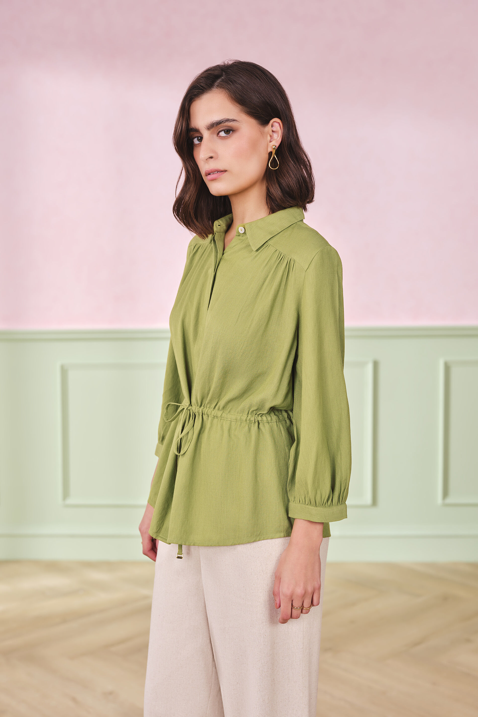 Kiwi Cute Rayon Blend Top, Green, image 2